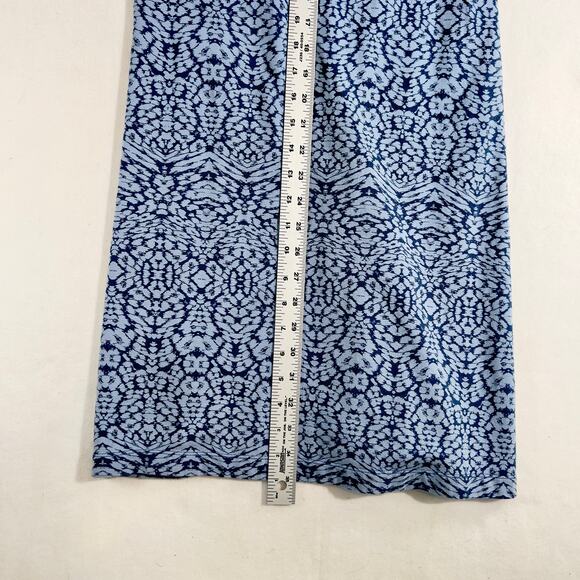 Eddie Bauer Sleeveless Sun Dress Woman's Small Blue Batik Boho Scoop Neck Resort - Picture 4 of 10